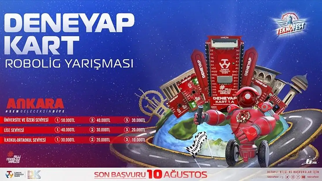 TEKNOFEST Deneyap Kart Robolig Yarışması'na başvuru için son 2 gün