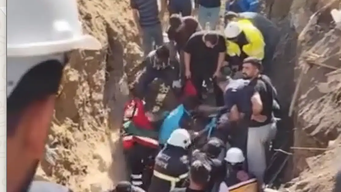 Toprak altında kalan işçi için saniyelerle yarıştılar!