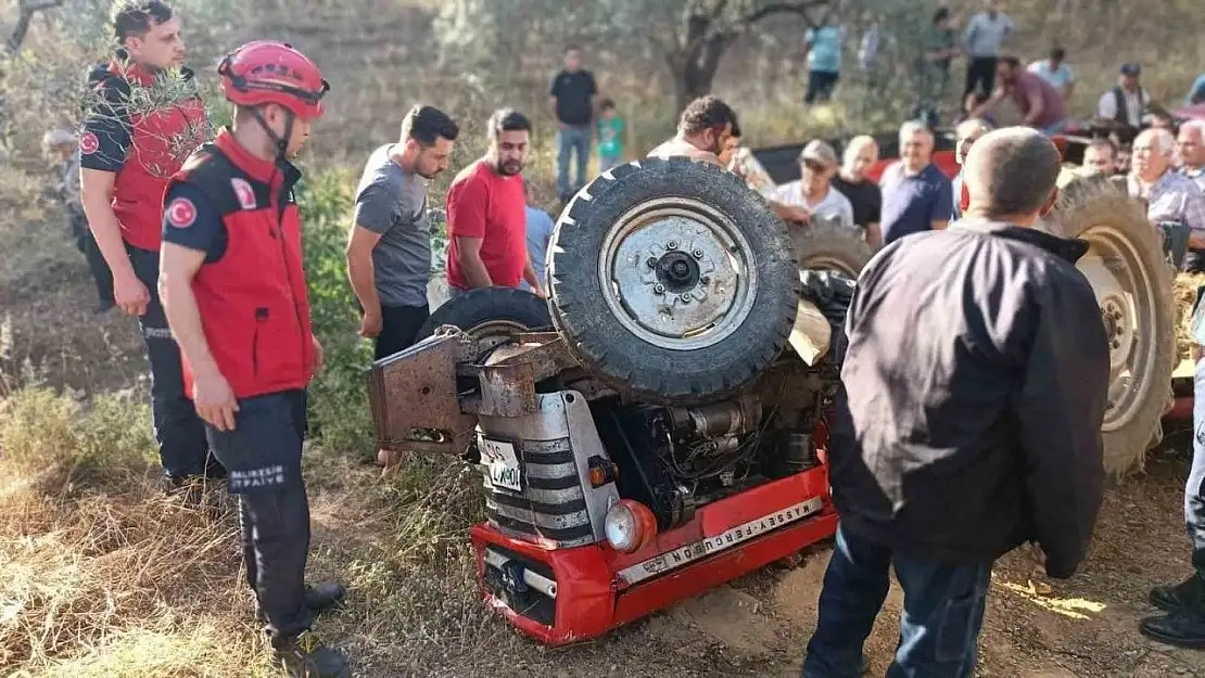 Traktör devrilmesi sonucu 1 kişi yaralandı