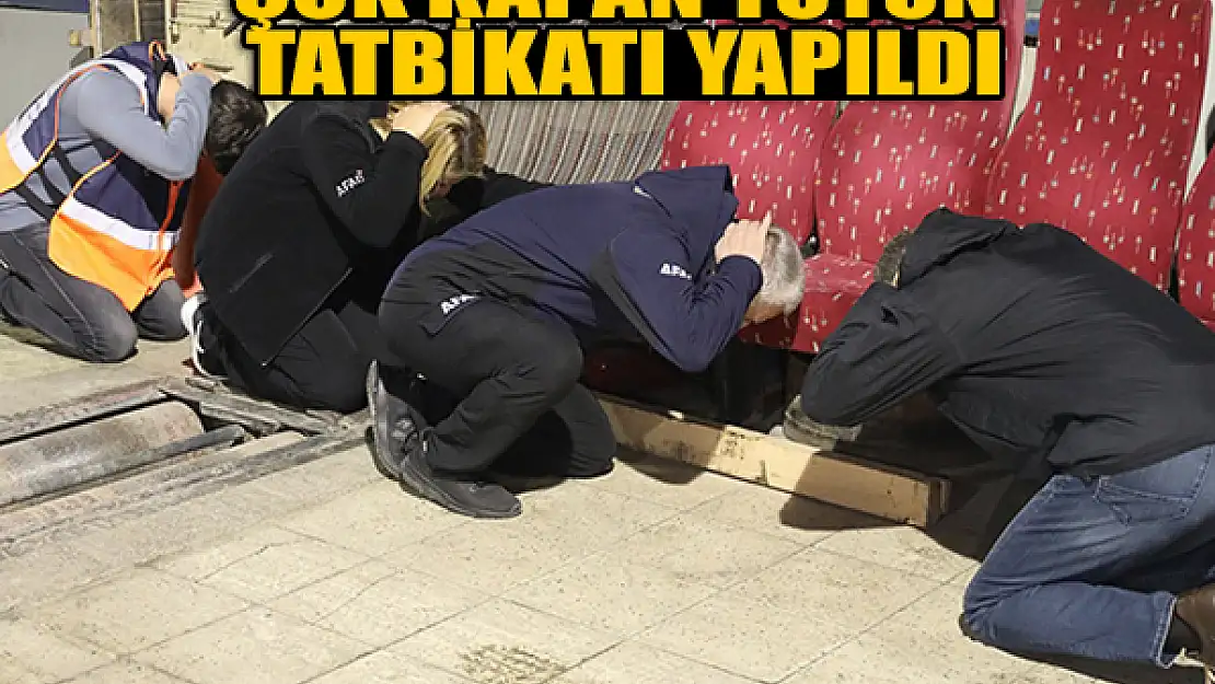 Türkiye genelinde 'Çök Kapan Tutun' tatbikatı yapıldı