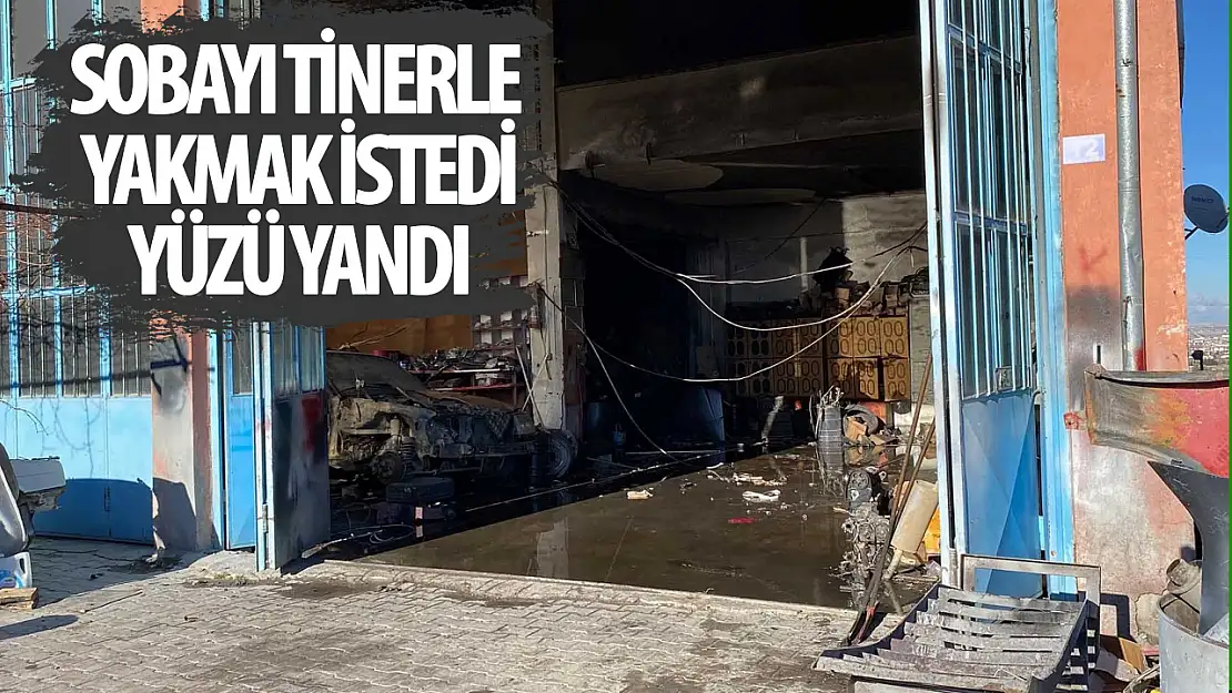 Yer Kulu: Sanayi sitesinde sobayı tinerle yakmak isteyen kadın yaralandı