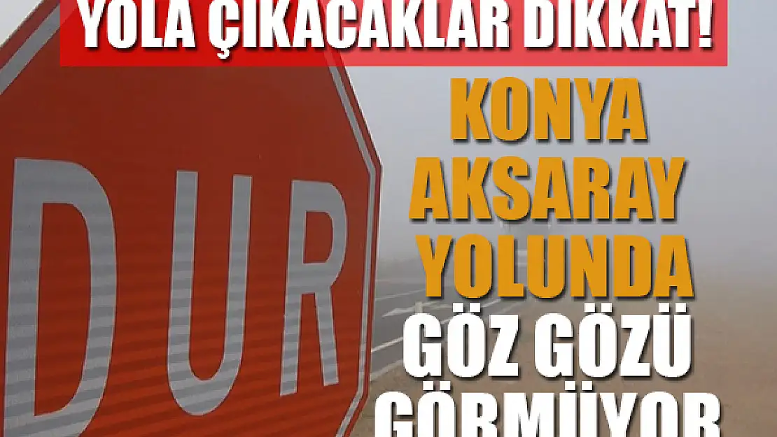 Yola çıkacaklar dikkat! Konya-Aksaray yolunda göz gözü görmüyor