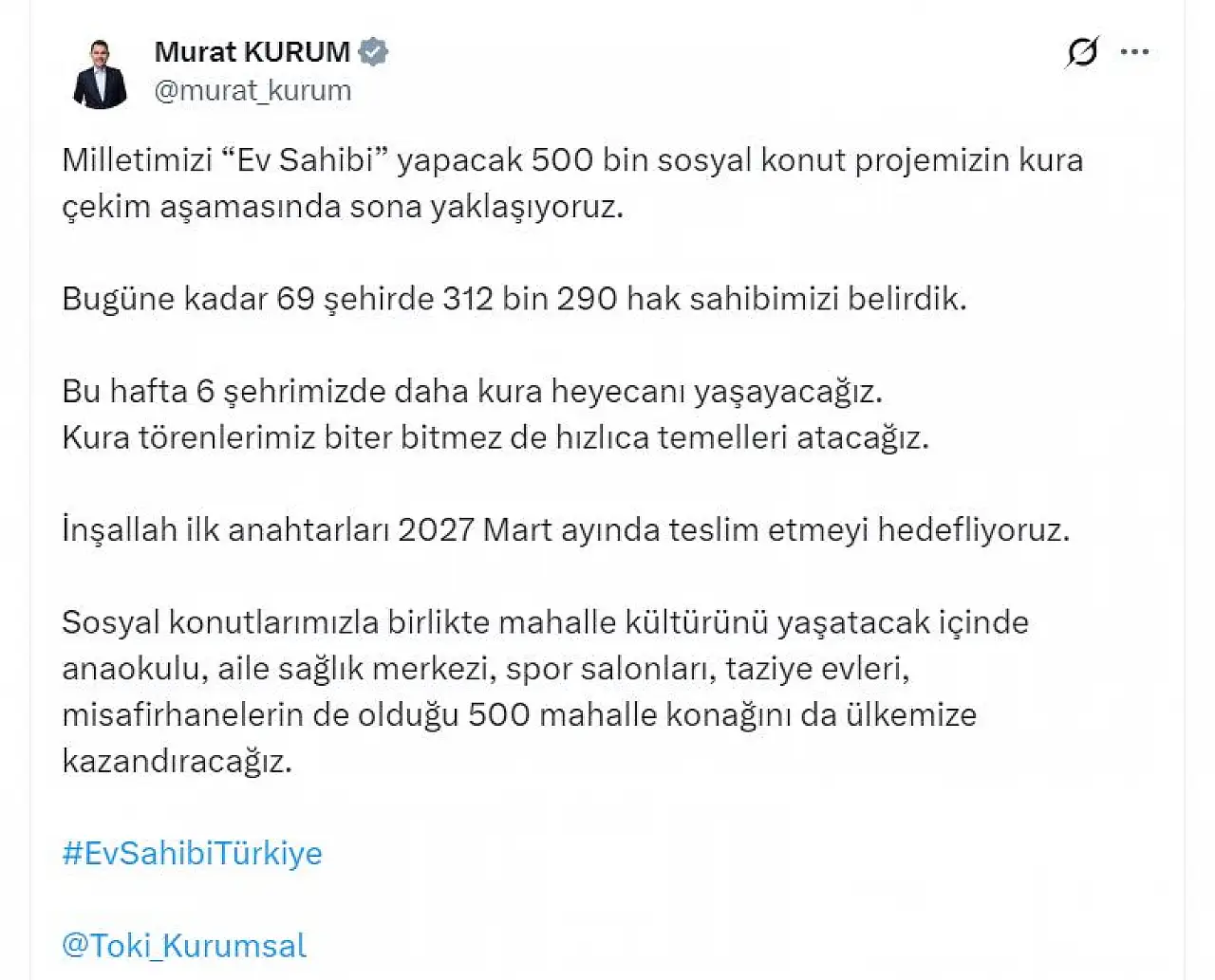 500 bin sosyal konutta sona doğru: 6 ilde daha kura heyecanı yaşanacak!