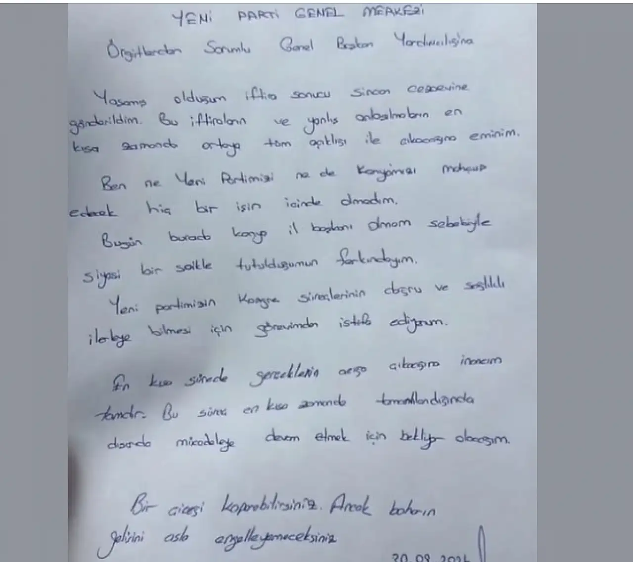 Konyalı eski il başkanından cezaevinden mektup: 'Siyasetten tutuklandım'
