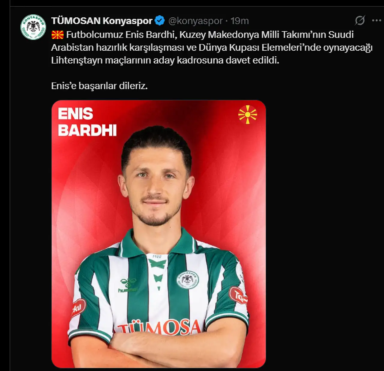 Konyaspor'un tecrübeli oyuncusu milli takımına davet edildi!