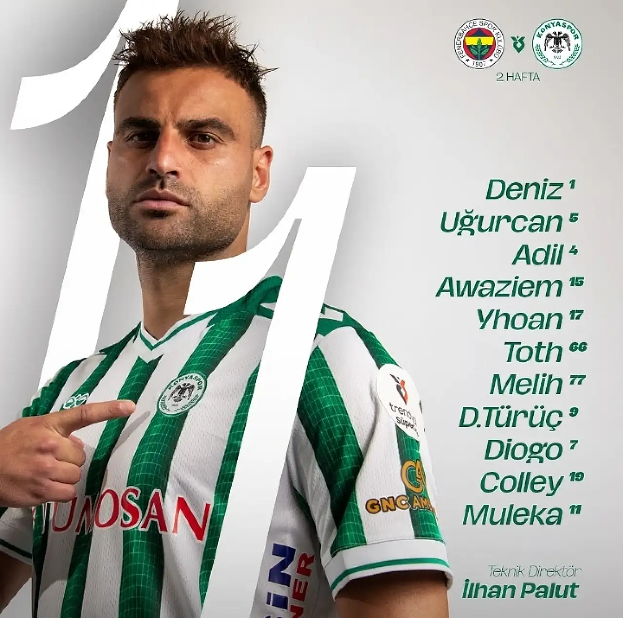 Kadıköy de on birler belli oldu: Konyaspor'da Toth da kadroda.