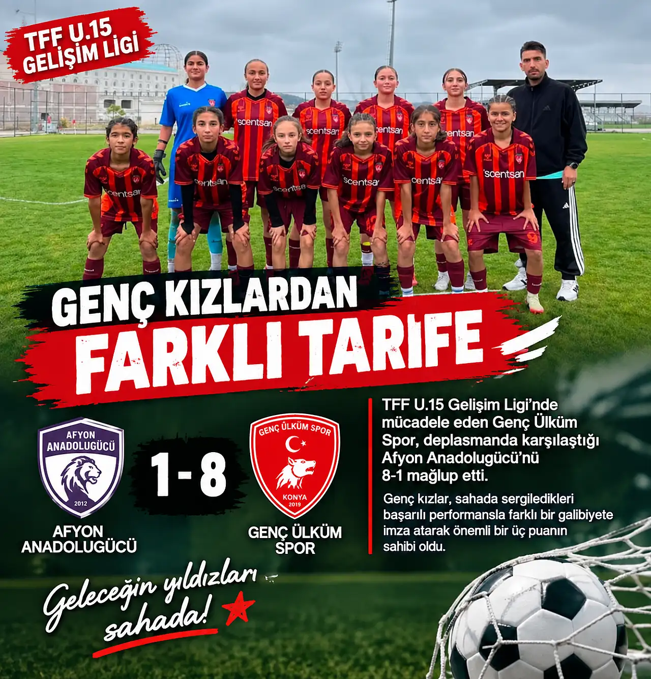 Konya Genç Ülküm Spor'dan deplasmanda farklı tarife: 8-1