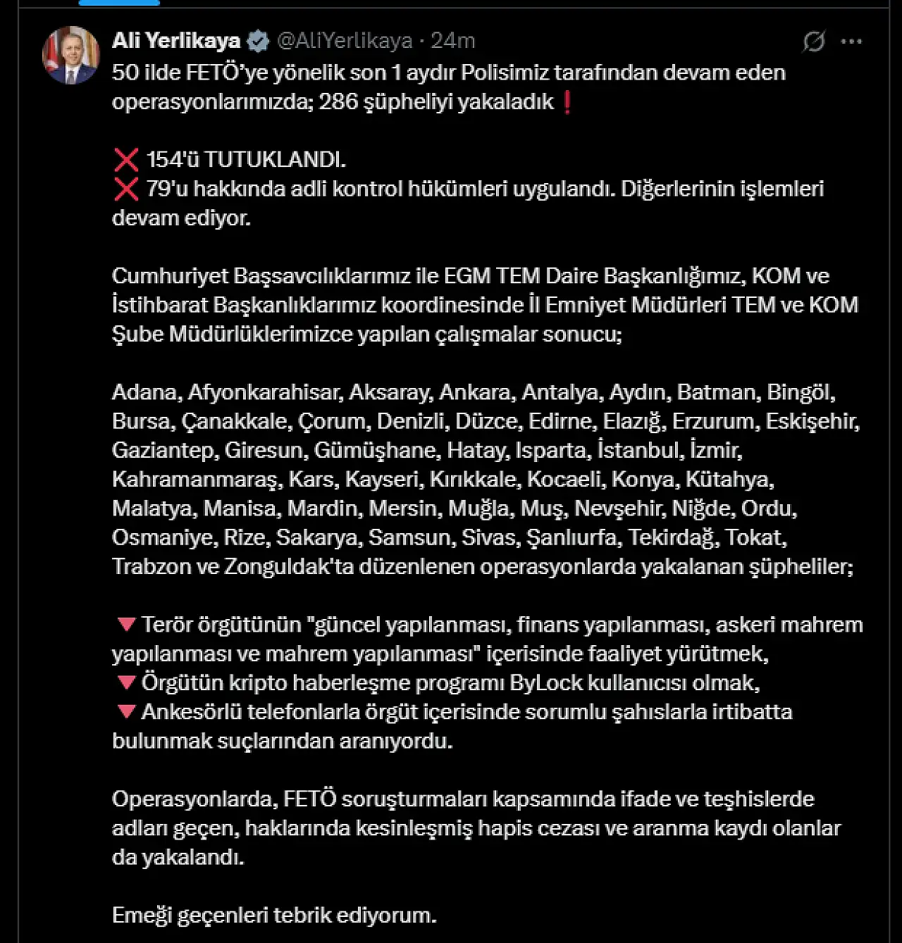 Aralarında Konya da var: 50 ilde dev operasyon!