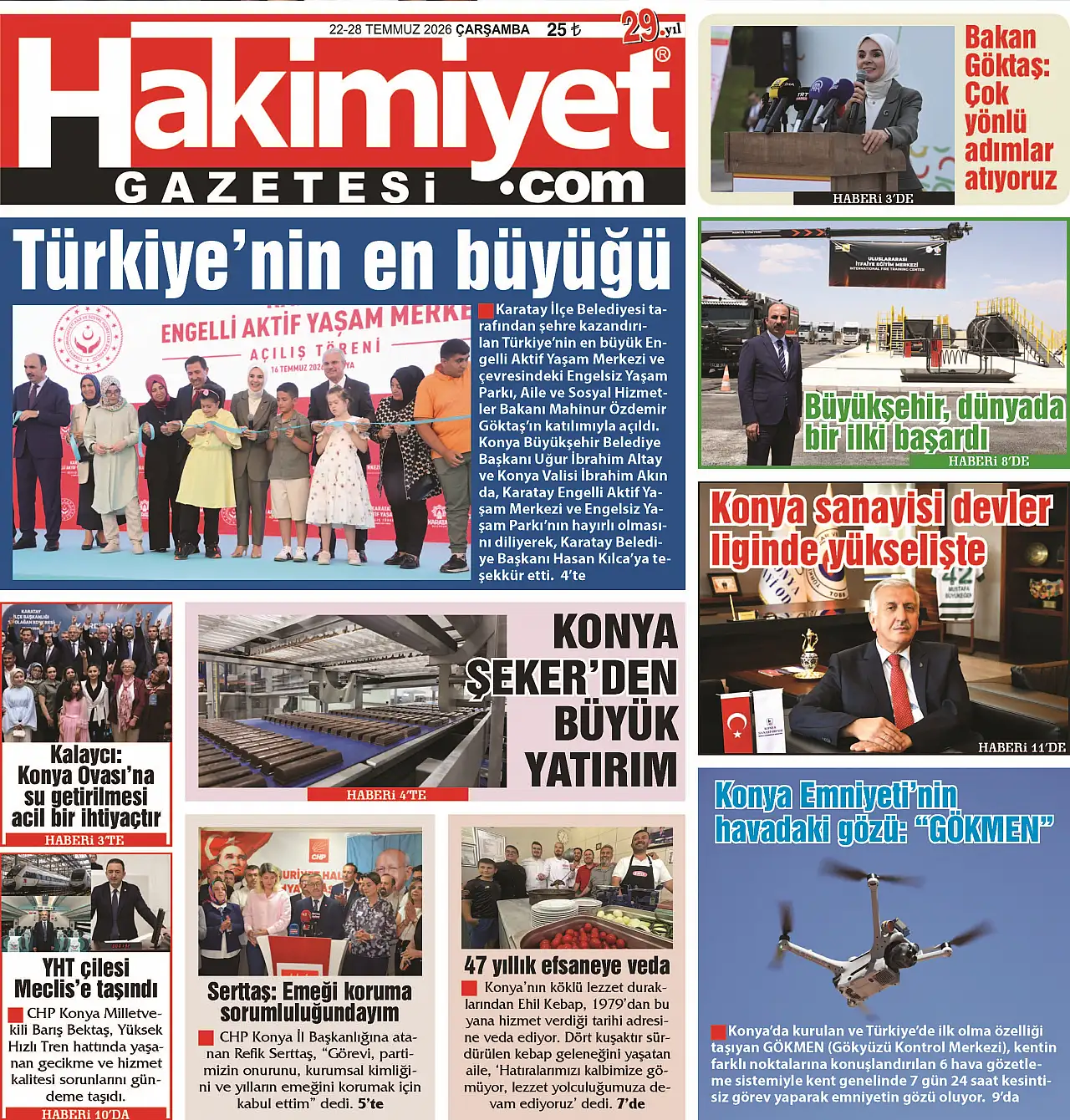 Hakimiyet Gazetesi 30. yılına gururla girdi: Bölge'nin sesi olmaya devam ediyor