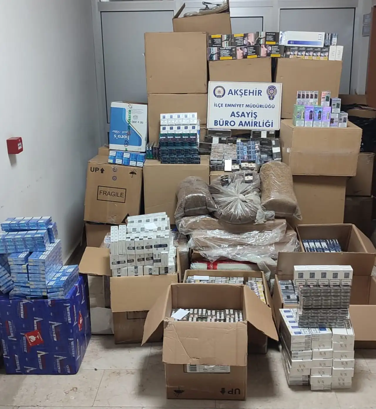 Konya'da gümrük kaçağı sigara operasyonu