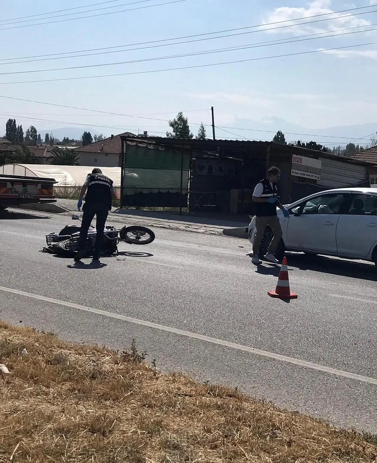 Konya'da kaza! Motosiklet sürücüsü ağır yaralı