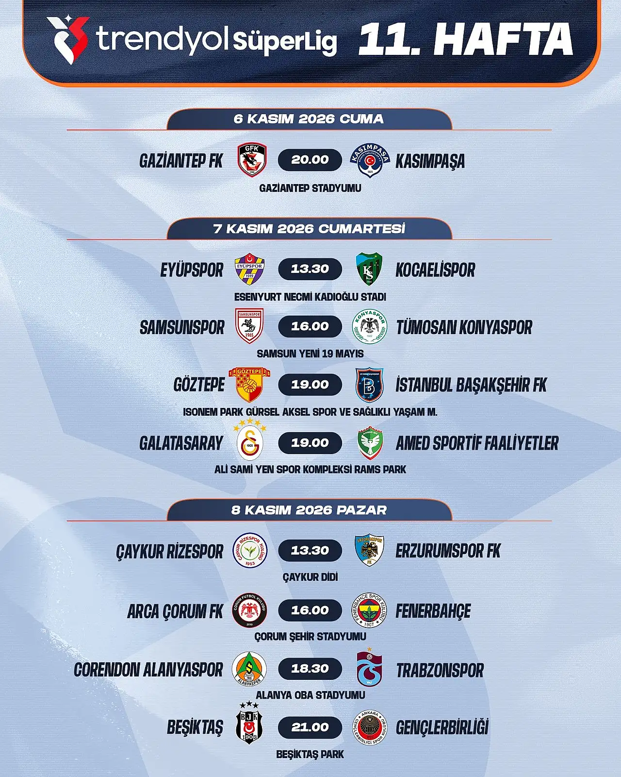 Konyaspor'un 7-16. hafta maç programı belli oldu