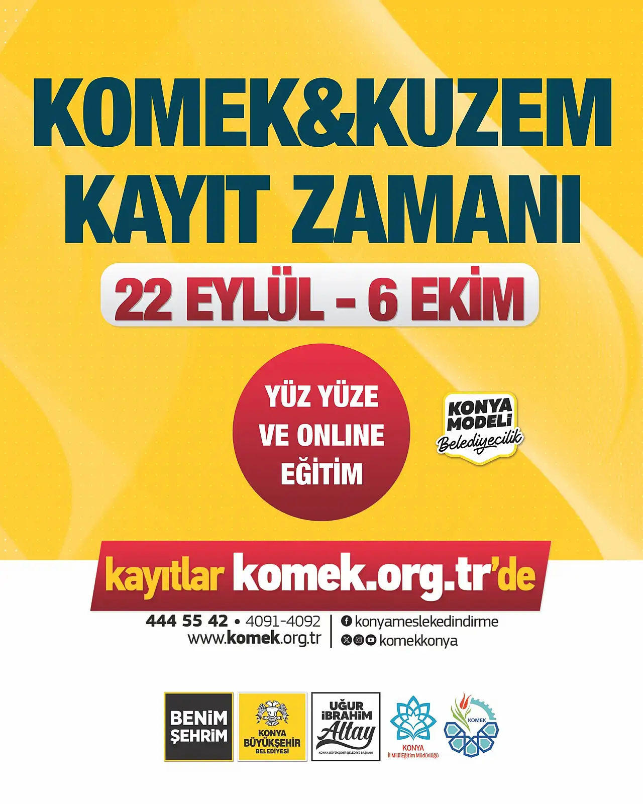 Konya'da ücretsiz eğitim kapısı aralanıyor: Tarihler belli oldu!