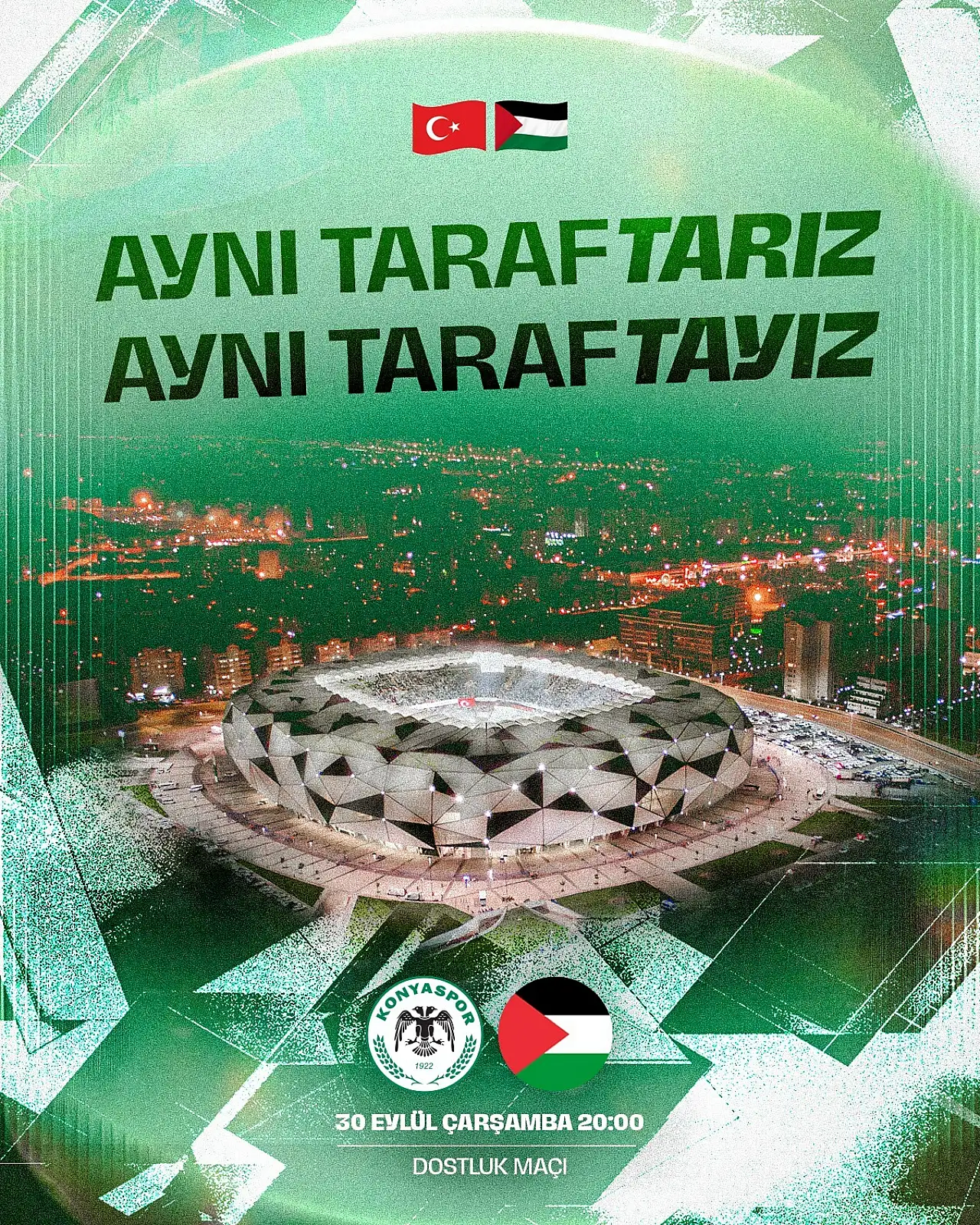 Konyaspor ile Filistin Milli Takımı Konya'da dostluk için buluşuyor: 42 bin özel atkı ve bayrak dağıtılacak