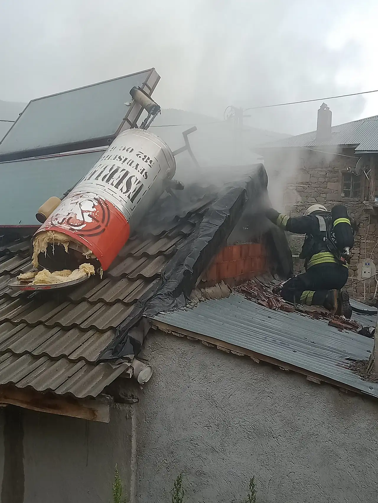 Konya'da bir evde korkutan yangın!