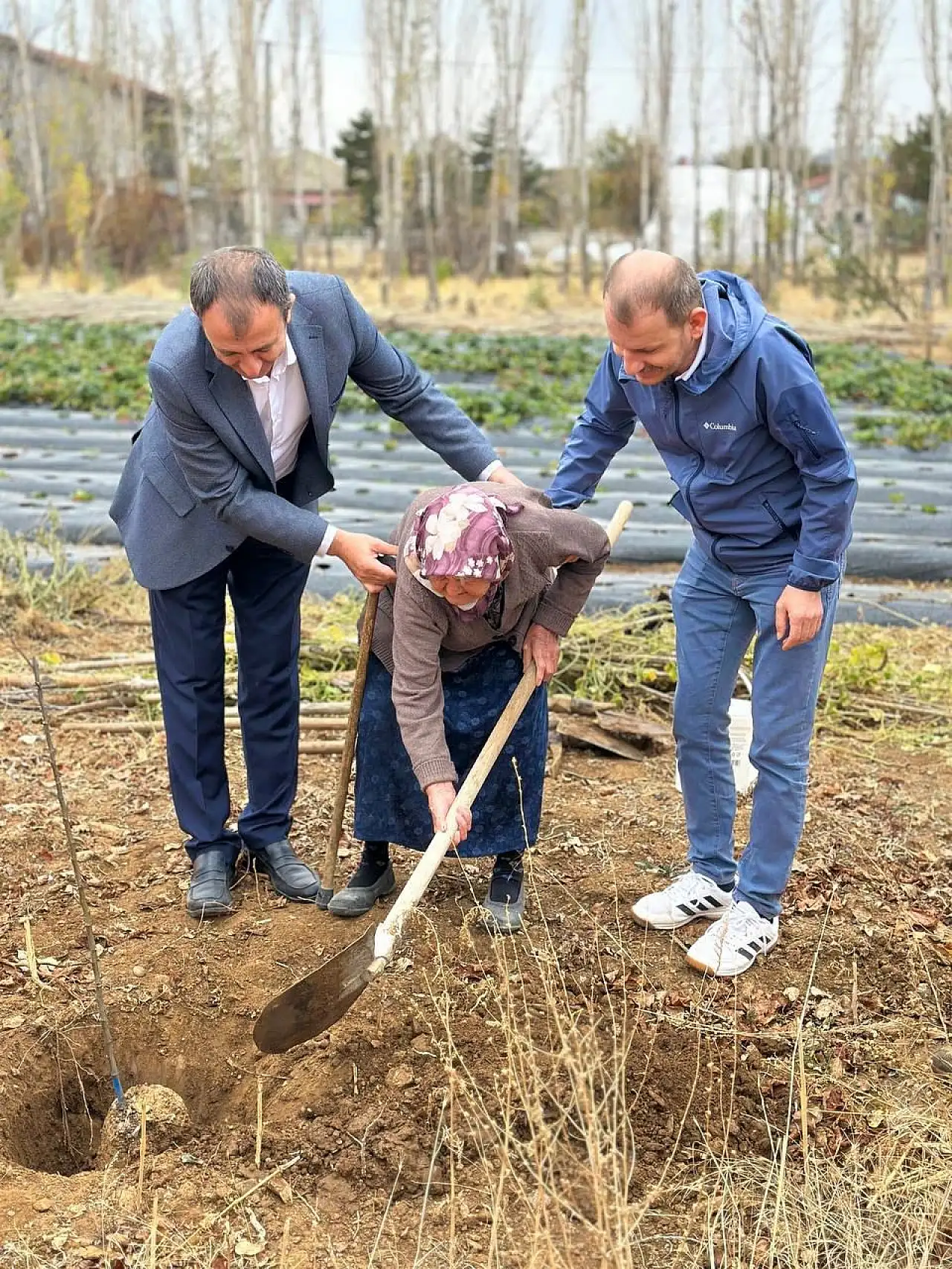 'Yaş Alan Çınarlarımız' dediler, Yaşlı hastaları için fidan diktiler