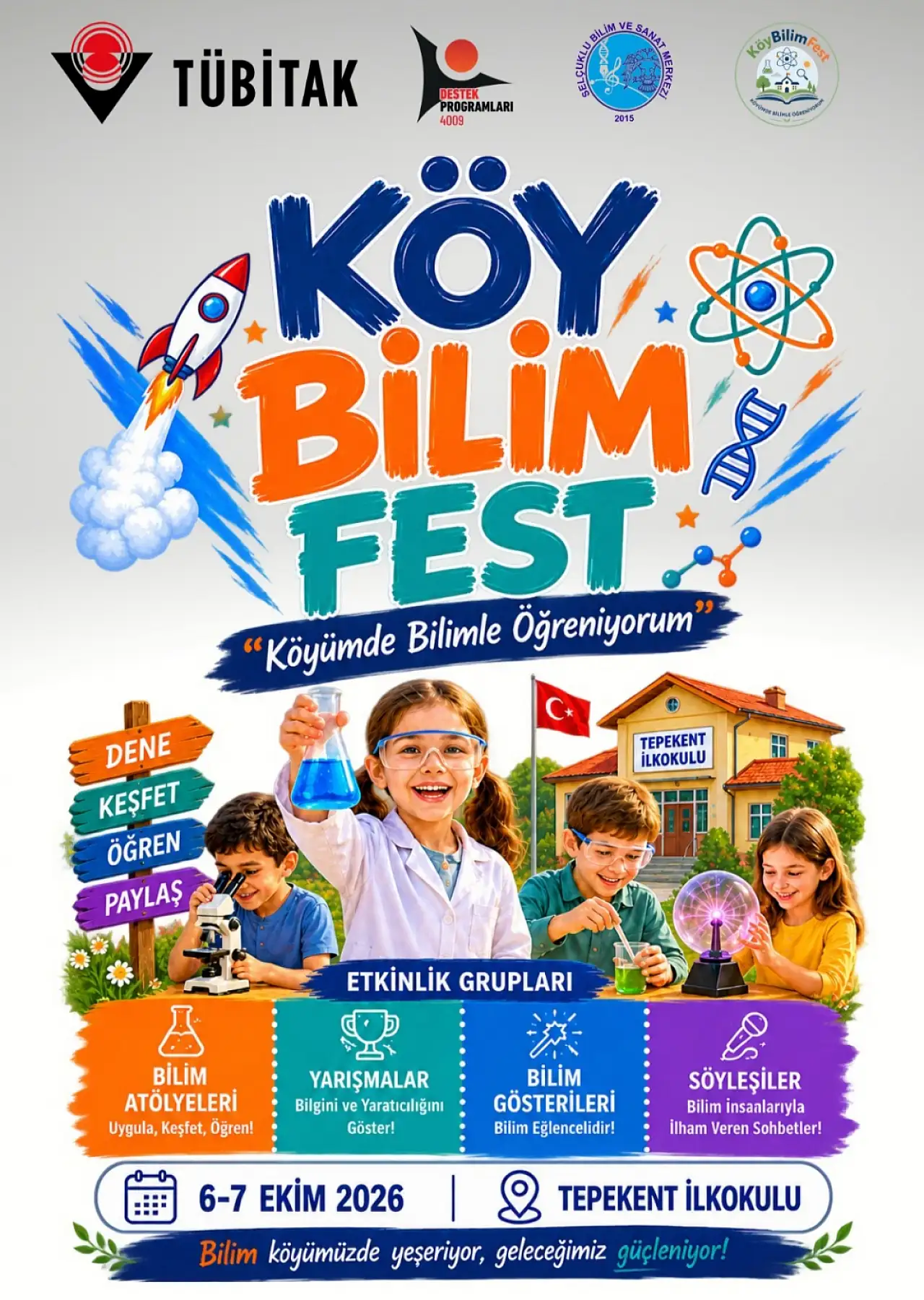 Konya'da 'Köyümde Bilim Var' bilim şenliği Tepekent'te başladı