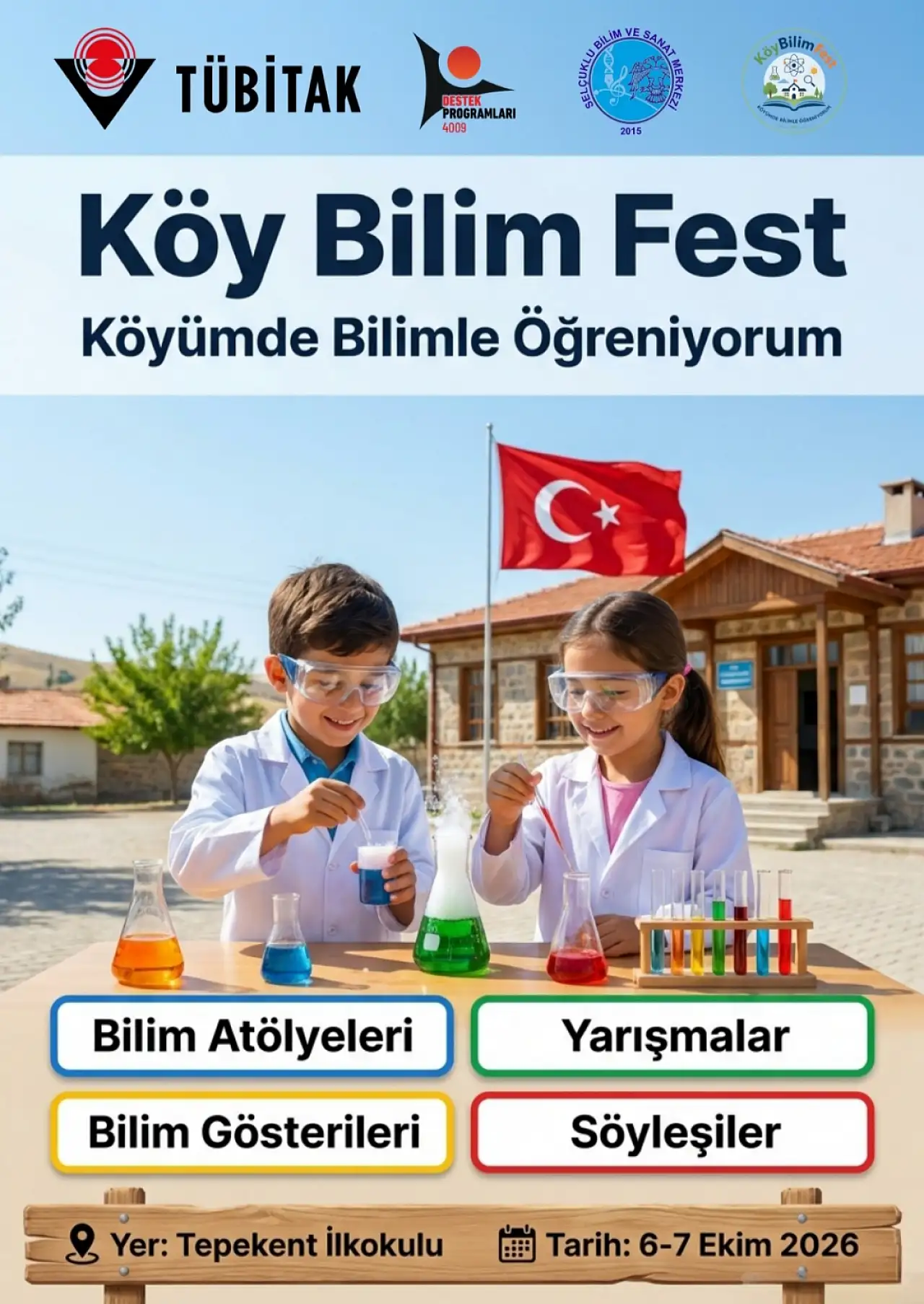 Konya'da 'Köyümde Bilim Var' bilim şenliği Tepekent'te başladı