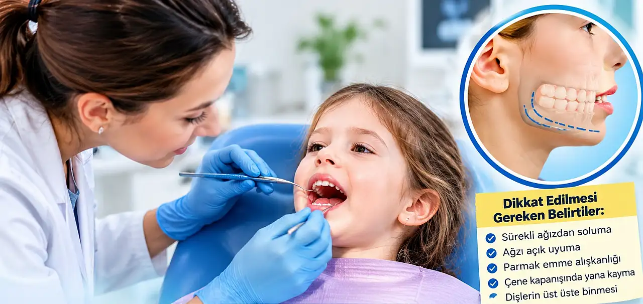 Çocuğunuz ağzı açık uyuyor mu? Dişlerinden önce çenesine bakın