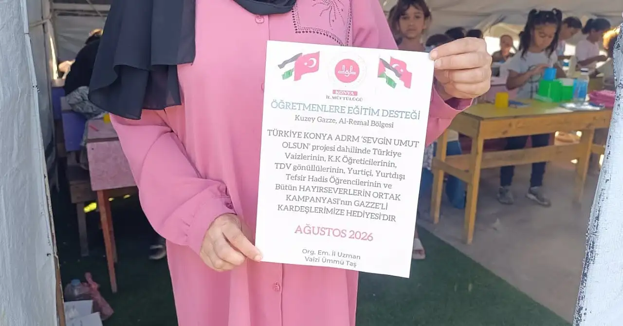 Konya'dan Gazze'deki öğretmenlere eğitim desteği