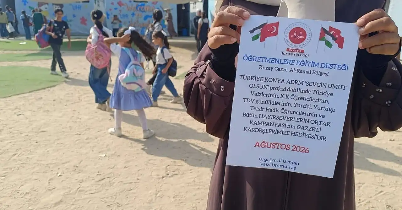 Konya'dan Gazze'deki öğretmenlere eğitim desteği