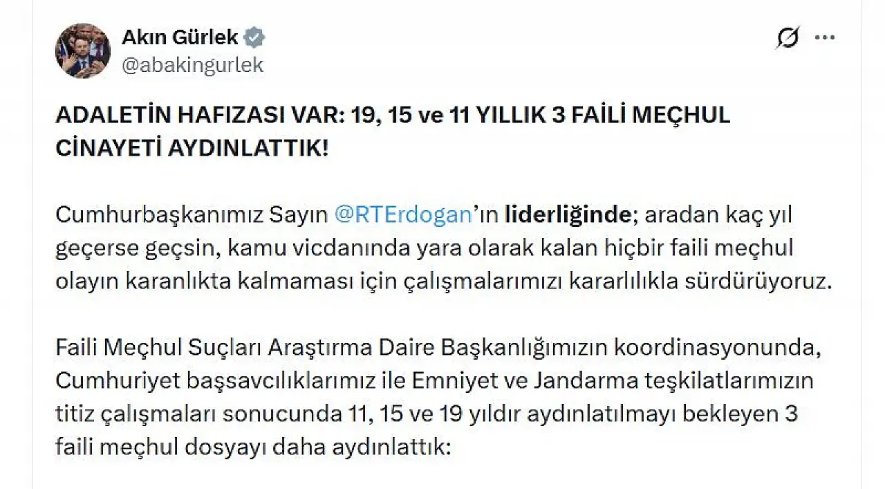 Bakanlık düğmeye bastı! Yıllardır çözülemeyen 3 sır perdesi aralandı