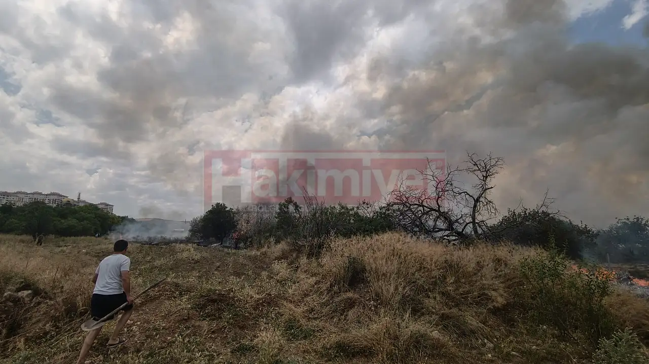 Konya'da korkutan ot yangını! Alevler yerleşim yerine yaklaştı