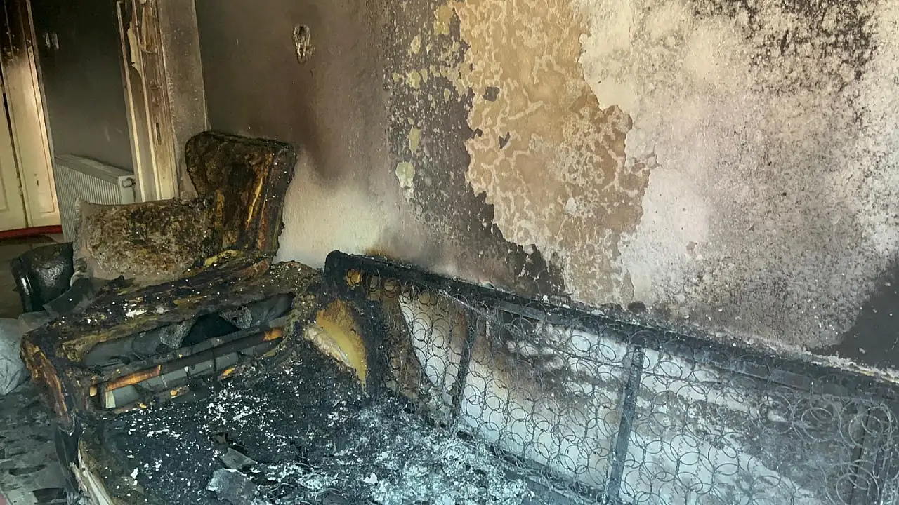 Konya'da apartmanda çıkan yangın söndürüldü