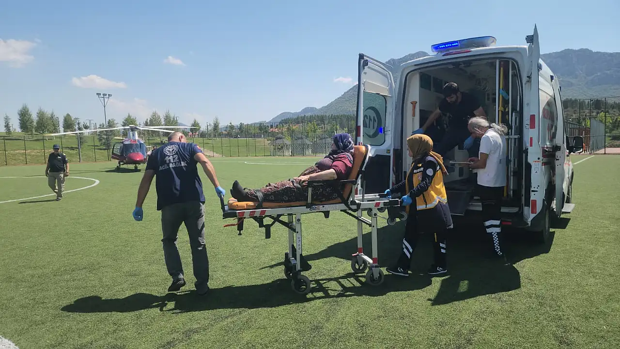Felç geçiren hasta hava ambulansıyla Konya'ya sevk edildi