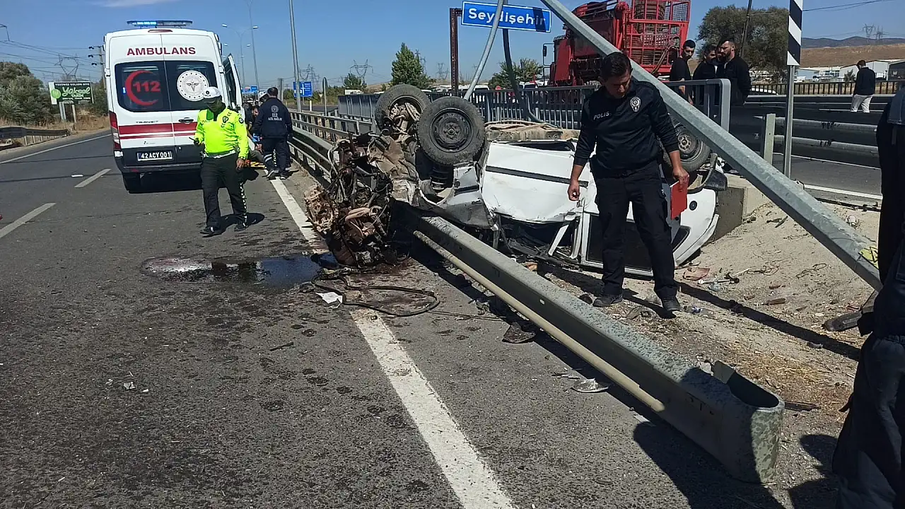 Konya sanayi çıkışında kaza: 1'i ağır 2 yaralı