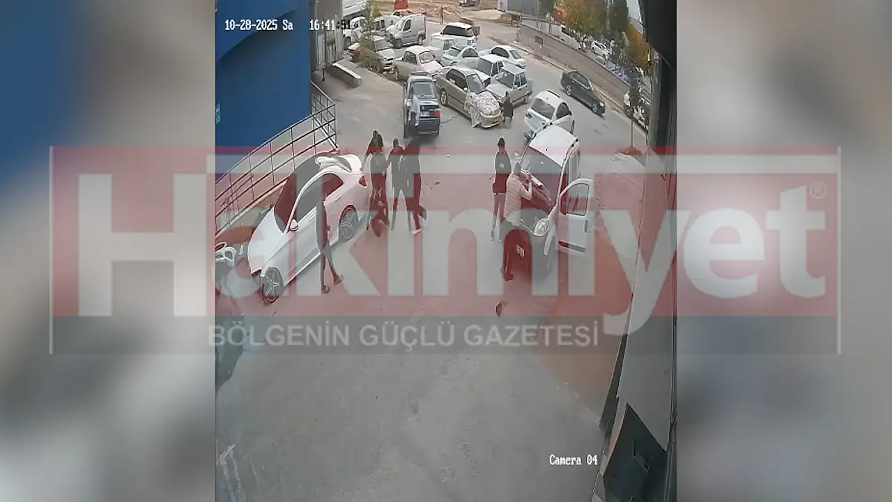 Konya'daki tamirhanede yaşanan silahlı saldırının görüntüleri ortaya çıktı