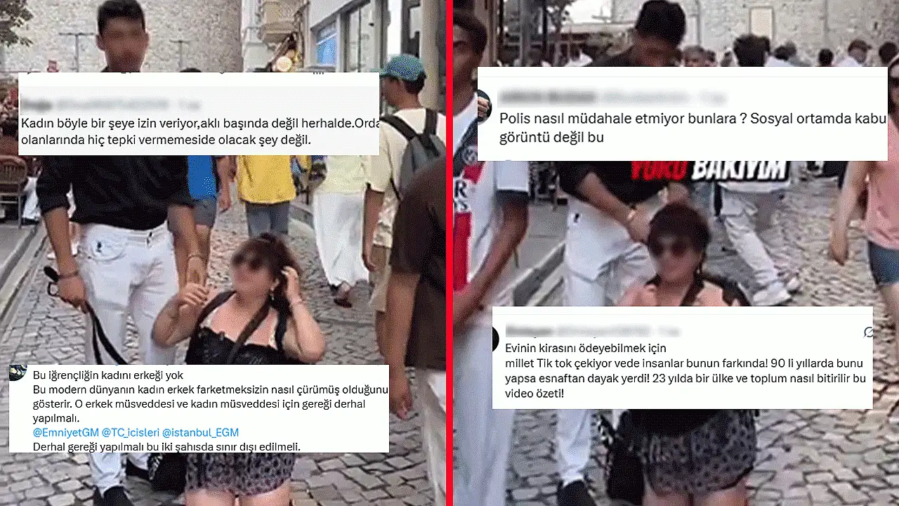 Utanç veren görüntüler! Kadına tasma takıp dolaştırdı