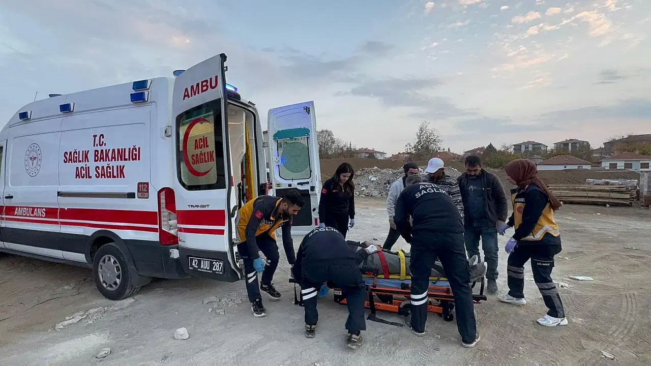 Konya'da iş kazası yürekleri ağıza getirdi! 2 işçi yaralandı