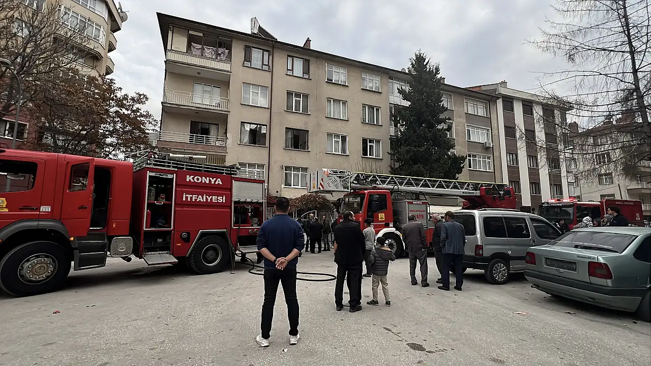 Konya'da ekipleri alarma geçiren olay! 5 katlı binada kombi patladı