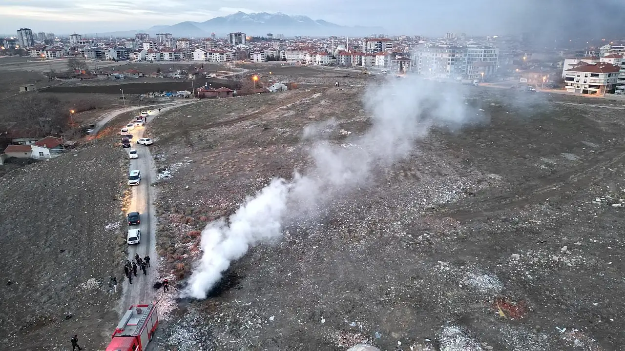 Hüyük mevkiinde çıkan yangın korkuttu