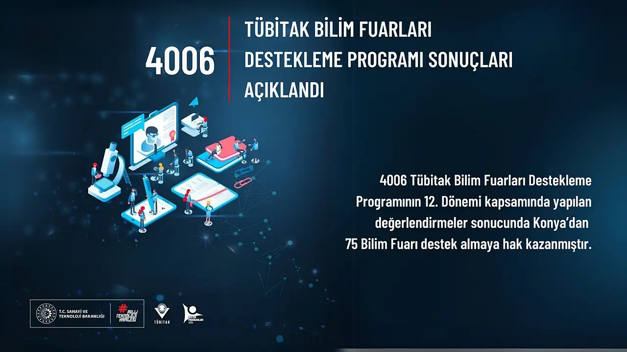 TÜBİTAK 4006 bilim fuarlarında Konya'dan büyük başarı: 75 proje desteklenecek