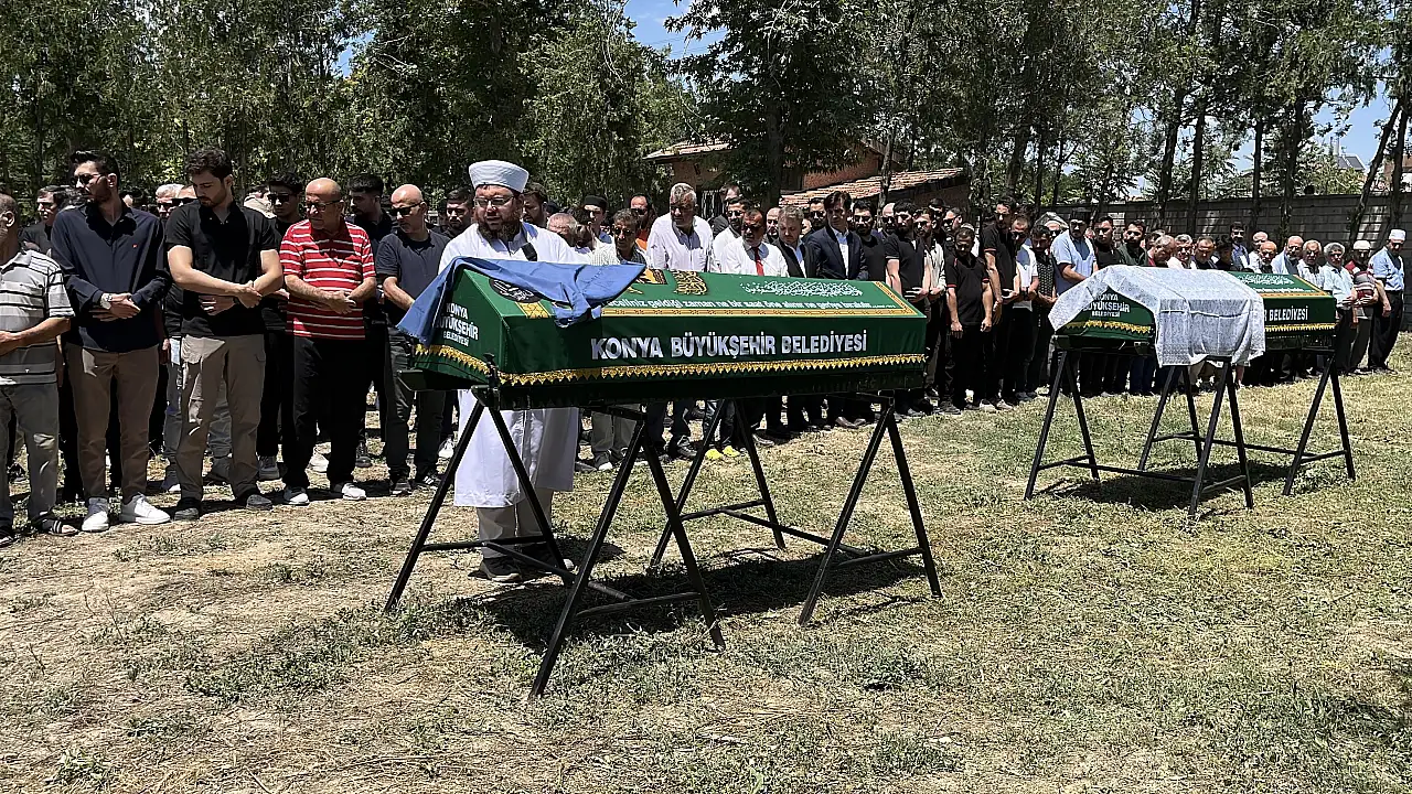 Konya'da anne ve kıza veda: O detay yürekleri dağladı!