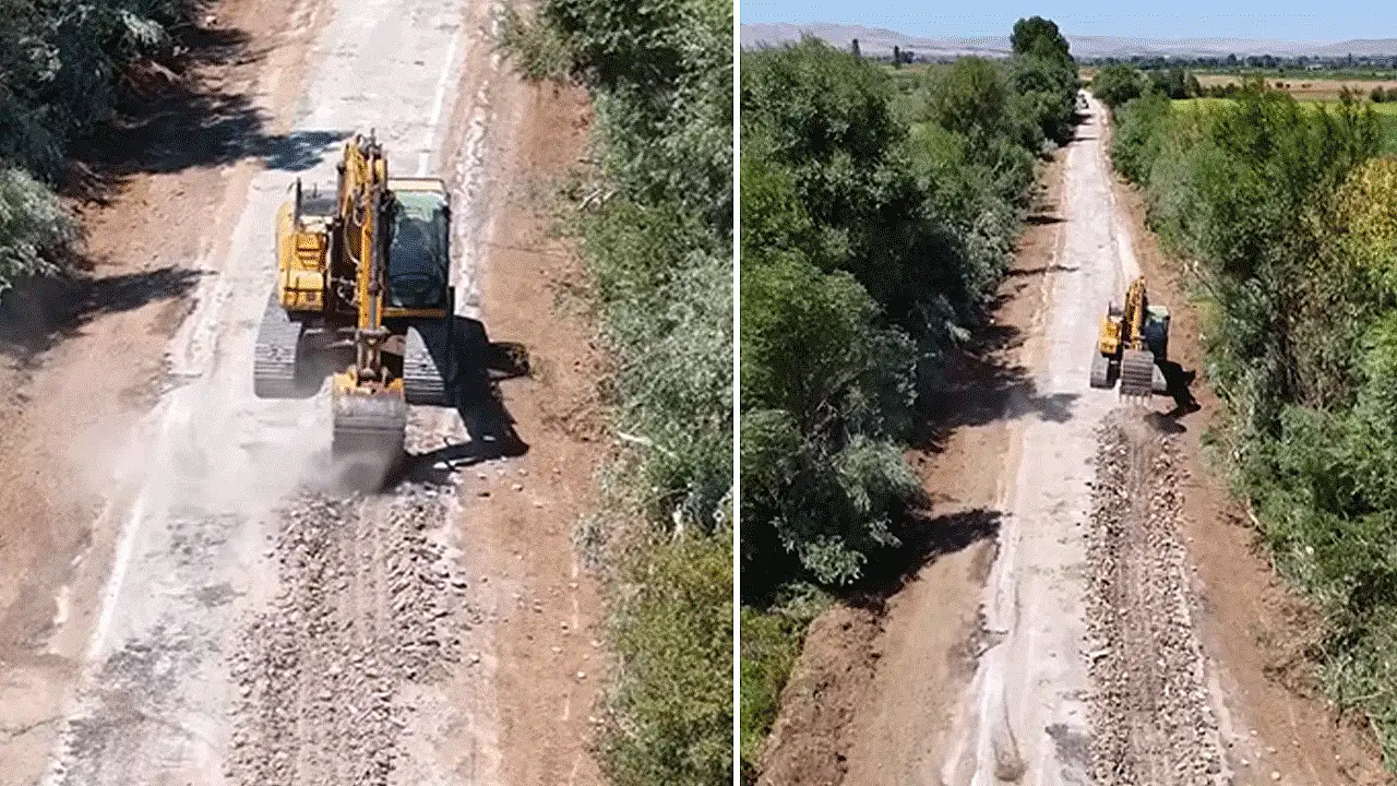 Konya'da çiftçilerin yol çilesi bitiyor: Şeker fabrikasına giden yol yenileniyor