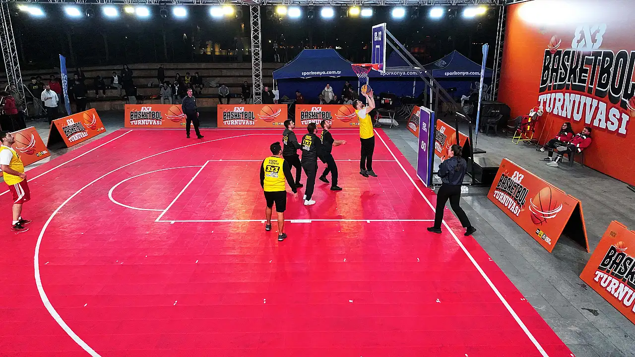 Konya'da 3x3 Basketbol Heyecanı Sürüyor