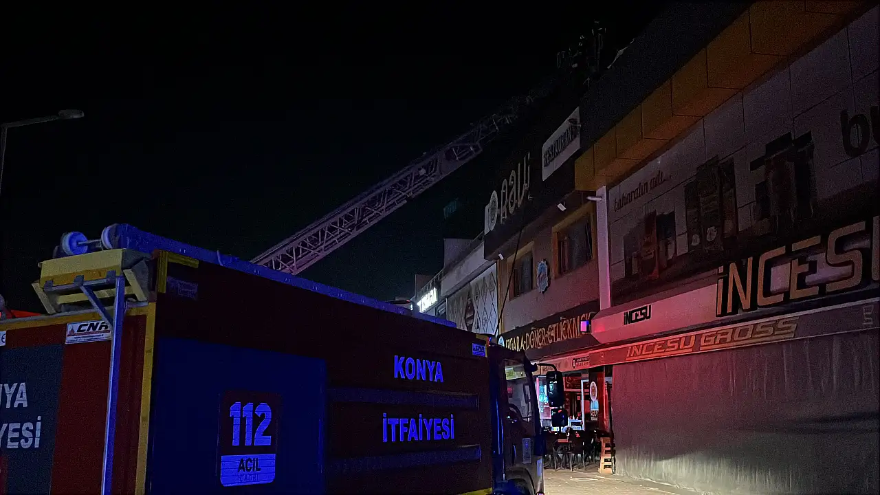 Konya'daki etliekmek fırınında yangın paniği