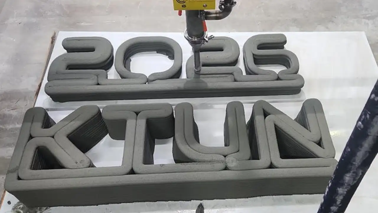 Konya'da inşaat atıklarına bilimsel çözüm: 3B robotik beton üretimi başladı