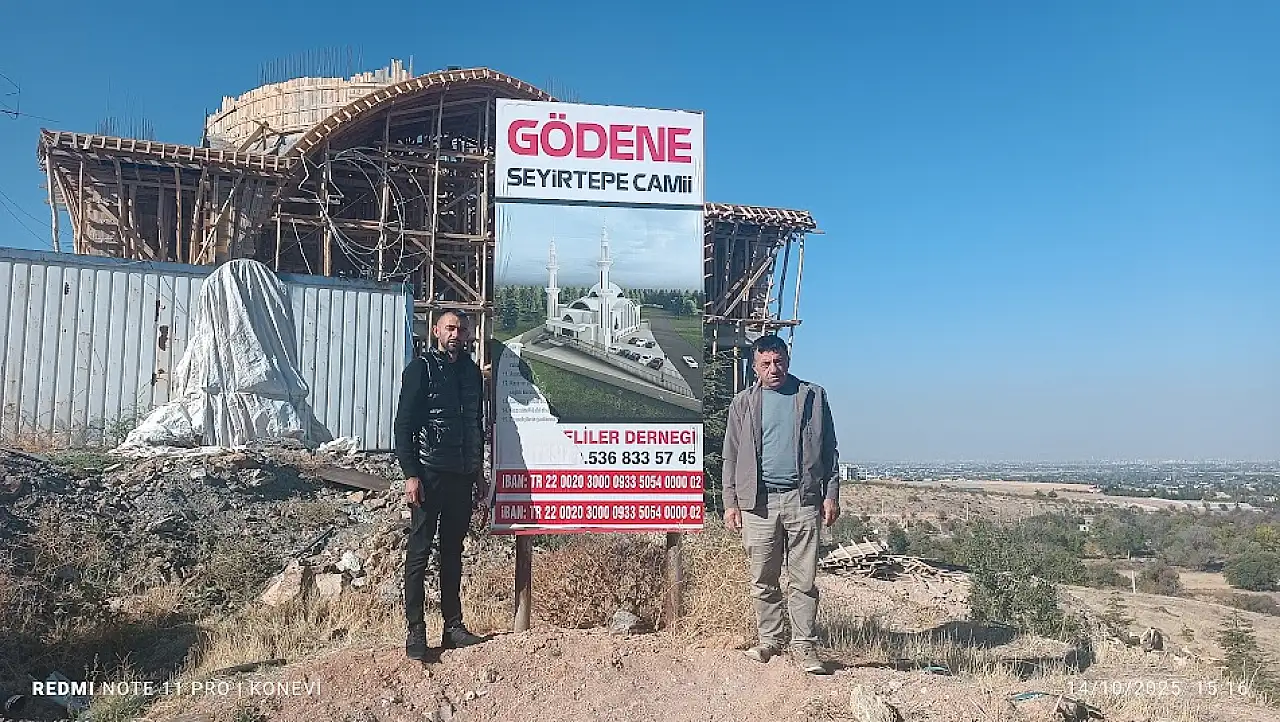 Gödene mahallesinde Konya manzaralı cami yapılıyor
