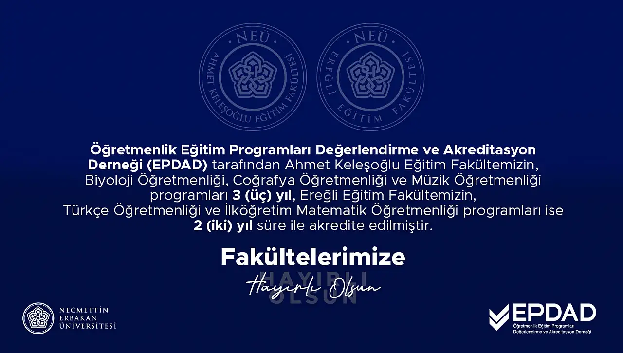 NEÜ'den akreditasyon başarısı