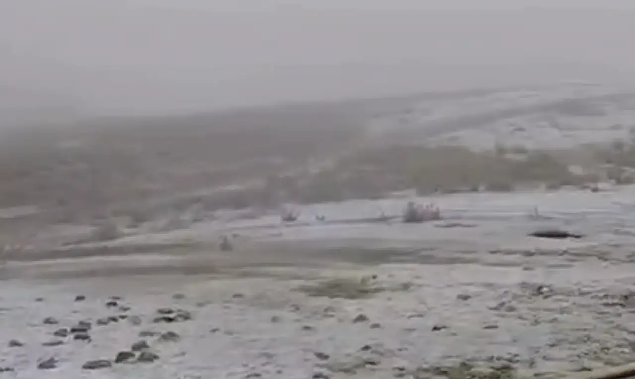 Konya'da mevsimin ilk karı yağdı!