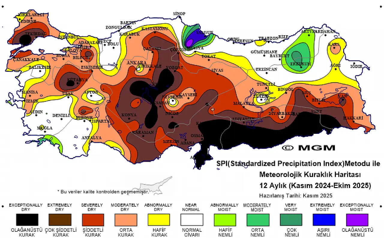 Haritalar kırmızıya döndü: Konya'da kuraklık artıyor