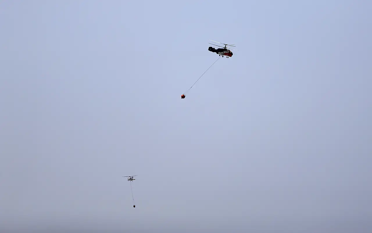 Elektrik direğinden çıkan orman yangını söndürüldü