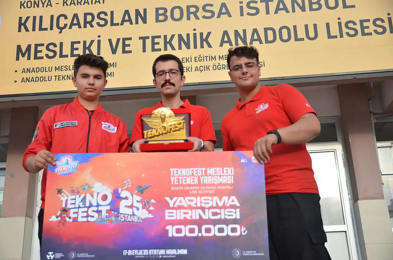 TEKNOFEST 2025'te birincilik: Konya'lı lise öğrencilerinden büyük başarı