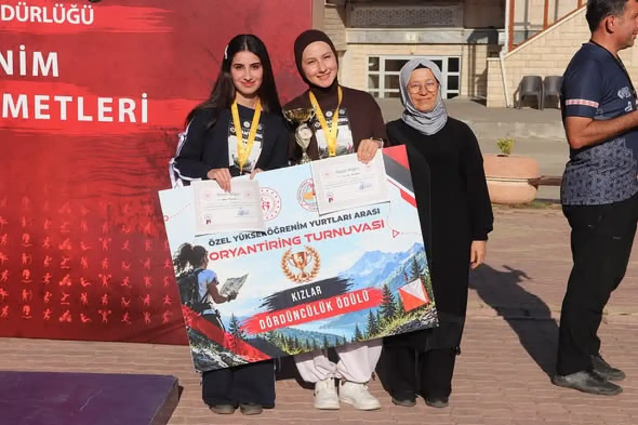 Yurtlar arası oryantiring turnuvasında ödüller sahiplerini buldu