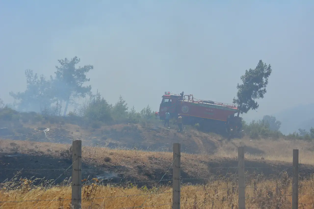Ayvalık'ta çöp depolama alanında yangın çıktı
