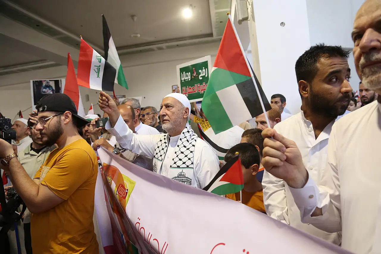 Bağdat'ta İsrail'in Gazze Saldırıları Protesto Edildi